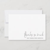 Eenvoudige naam Script Foto Pensioen Dank u Notitiekaartje (Voorkant)