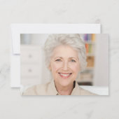 Eenvoudige naam Script Foto Pensioen Dank u Notitiekaartje (Achterkant)