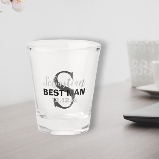 Eenvoudige naam van bruiloft shot glas