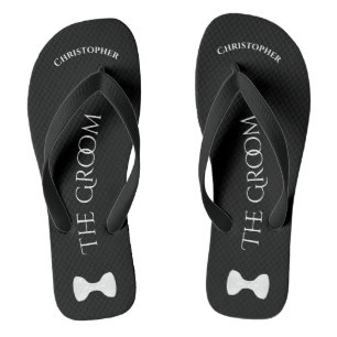 Eenvoudige naam van de Fun Groom & Bow Stropdas We Teenslippers