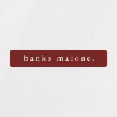 Eenvoudige naam van het schoolteam Colours Waterpr Labels (Design 1)