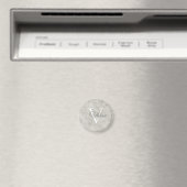 Eenvoudige naam van het witte Waterverf monogram Magneet (Insitu (Vaatwasser))