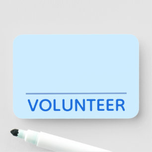 Eenvoudige naam "VOLUNTEER" Naamplaatje
