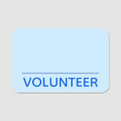 Eenvoudige naam "VOLUNTEER" Naamplaatje (Voorkant)