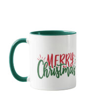 Eenvoudige naam Vrolijk kerstfeest rood en groen