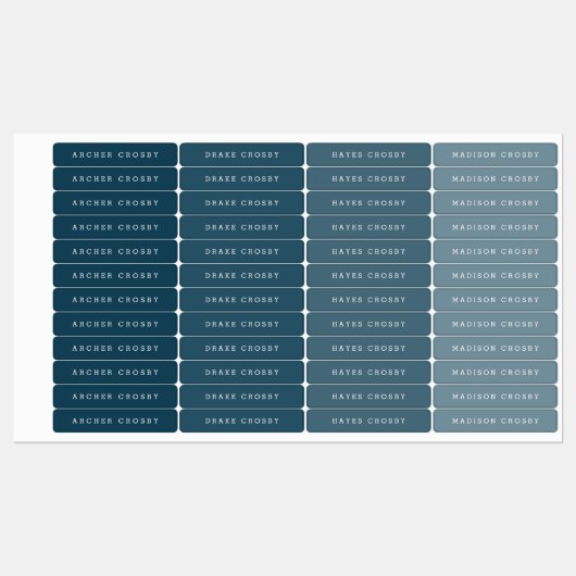 Eenvoudige naam waterdicht type labels (Vel)