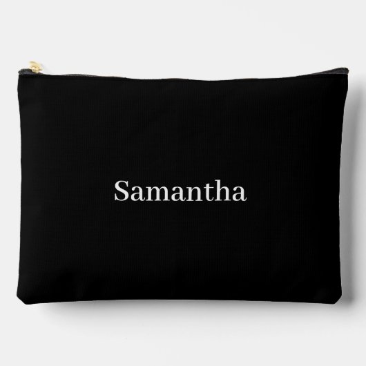 Eenvoudige naam zwart-wit monogram etui (Voorkant)