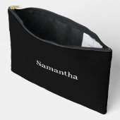 Eenvoudige naam zwart-wit monogram etui (Open)