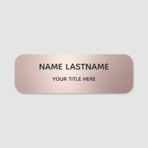 Eenvoudige namaak gouden gepersonaliseerde veiligh naamplaatje