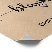 Eenvoudige namaak-kraft-calligrafiedekens poster (Hoek)