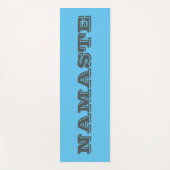 Eenvoudige Namaste Blue Grey Typografisch Yogamat (Voorkant)