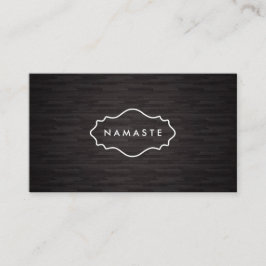 Eenvoudige Namaste Yoga Dark Wood Visitekaartje
