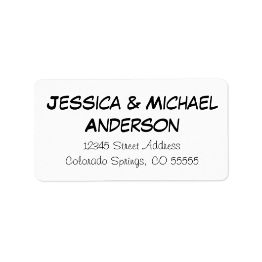 Eenvoudige namen - Adresetiketten Etiket (Voorkant)