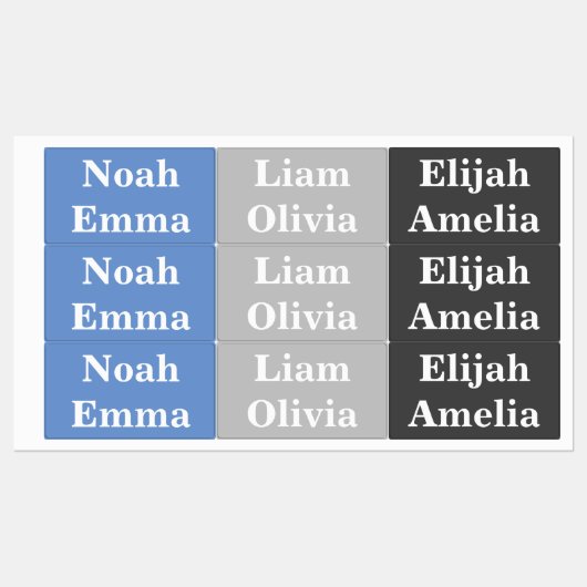 Eenvoudige namen Waterproof Clothing Labels (Vel)