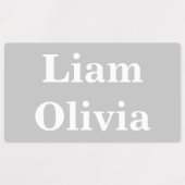 Eenvoudige namen Waterproof Clothing Labels (Design 2)