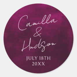 Eenvoudige Names Weddenschap Datum voor envelop Ronde Sticker