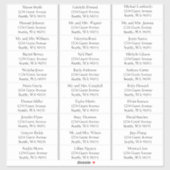 Eenvoudige Names Wedding Guest Adresetiketten Sticker (Vel)