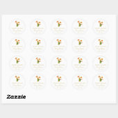 Eenvoudige Nasturtium-herdenking Ronde Sticker (Vel)