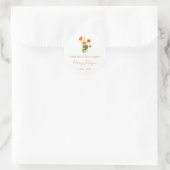 Eenvoudige Nasturtium-herdenking Ronde Sticker (Tas)