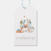 Eenvoudige nationaliteitscène Drie-koningen lyrisc Cadeaulabel (Voorkant)