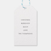 Eenvoudige nationaliteitscène Drie-koningen lyrisc Cadeaulabel (Achterkant)