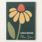 Eenvoudige Natuur 2025 Groene Planner met Bloem (Achterkant)