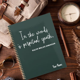 Eenvoudige Natuur 2025 Groene Planner met Bloem