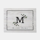 Eenvoudige Natuur Branches Initiaal Letter Custom Deurmat (Voorkant)