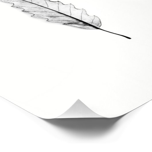 Eenvoudige Natuur minimalistisch zwart-wit leder Foto Afdruk (Hoek)