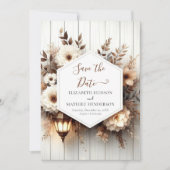 Eenvoudige Natuur rustieke bruiloft Save The Date (Voorkant)