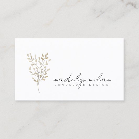 Eenvoudige Natuur verliest kalligrafie-ID934 Visitekaartje (Voorkant)