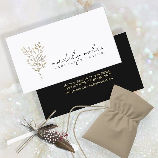 Eenvoudige Natuur verliest kalligrafie-ID934 Visitekaartje