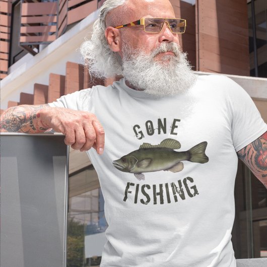 Eenvoudige Natuur Wildlife Fish Fun Gone Vist T-shirt