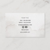 Eenvoudige natuurlijke aardse grunge visitekaartje (Achterkant)