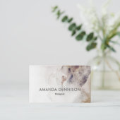 Eenvoudige natuurlijke aardse grunge visitekaartje (Staand voorkant)