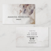 Eenvoudige natuurlijke aardse grunge visitekaartje (Voorkant / Achterkant)