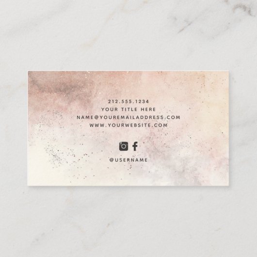 Eenvoudige natuurlijke Auburn Earth Tonen Visitekaartje (Achterkant)