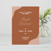 Eenvoudige natuurlijke Boho bruiloft uitnodiging (Staand voorkant)