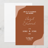 Eenvoudige natuurlijke Boho bruiloft uitnodiging (Voorkant / Achterkant)