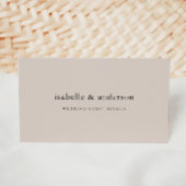 Eenvoudige natuurlijke bruiloft gastendetail informatiekaartje