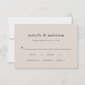 Eenvoudige natuurlijke rustieke bloemenmaaltijd ke RSVP kaartje (Voorkant)