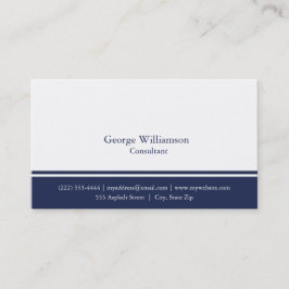 Eenvoudige Nautical Navy Blue en White Visitekaartje