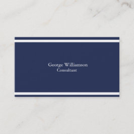 Eenvoudige Nautical Navy Blue en White Visitekaartje