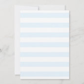 Eenvoudige Nautilus Monogram Blauw En Wit Huwelijk Kaart (Achterkant)