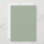 Eenvoudige nautische anker bruiloft | Sage Green Kaart (Achterkant)
