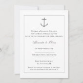 Eenvoudige nautische anker bruiloft | Wit Kaart (Voorkant)