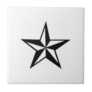 Eenvoudige nautische ster tegeltje