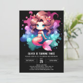 Eenvoudige Nautische Zeemeermin Verjaardag Kaart (Staand voorkant)