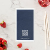 Eenvoudige Navy Aangepaste QR-code Zakelijke Promo Servet (Insitu)