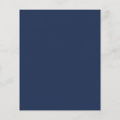 Eenvoudige Navy Blauwe Budget Huwelijk Opslaan Dat (Achterkant)
